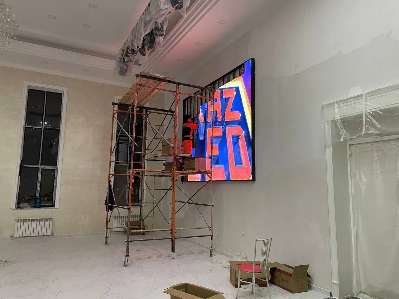 LED экран в банкетном зале «Ясы»