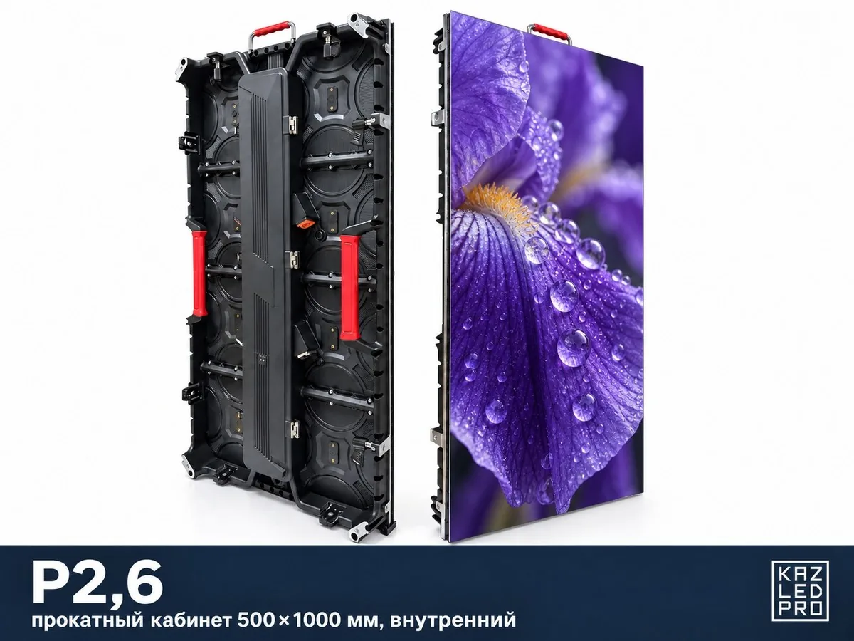 Экран P2,6 для помещений — кабинет 500×1000 мм